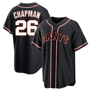 Black Replica Matt Chapman Men's San Francisco Giants Fashion Out Jersey