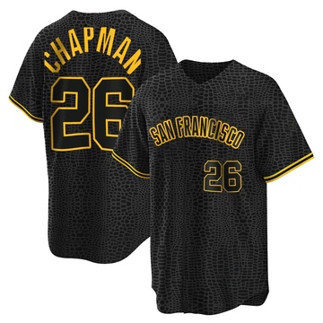Black Replica Matt Chapman Youth San Francisco Giants Snake Skin City Jersey