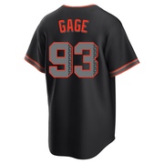 Black Replica Matt Gage Men's San Francisco Giants Alternate Jersey