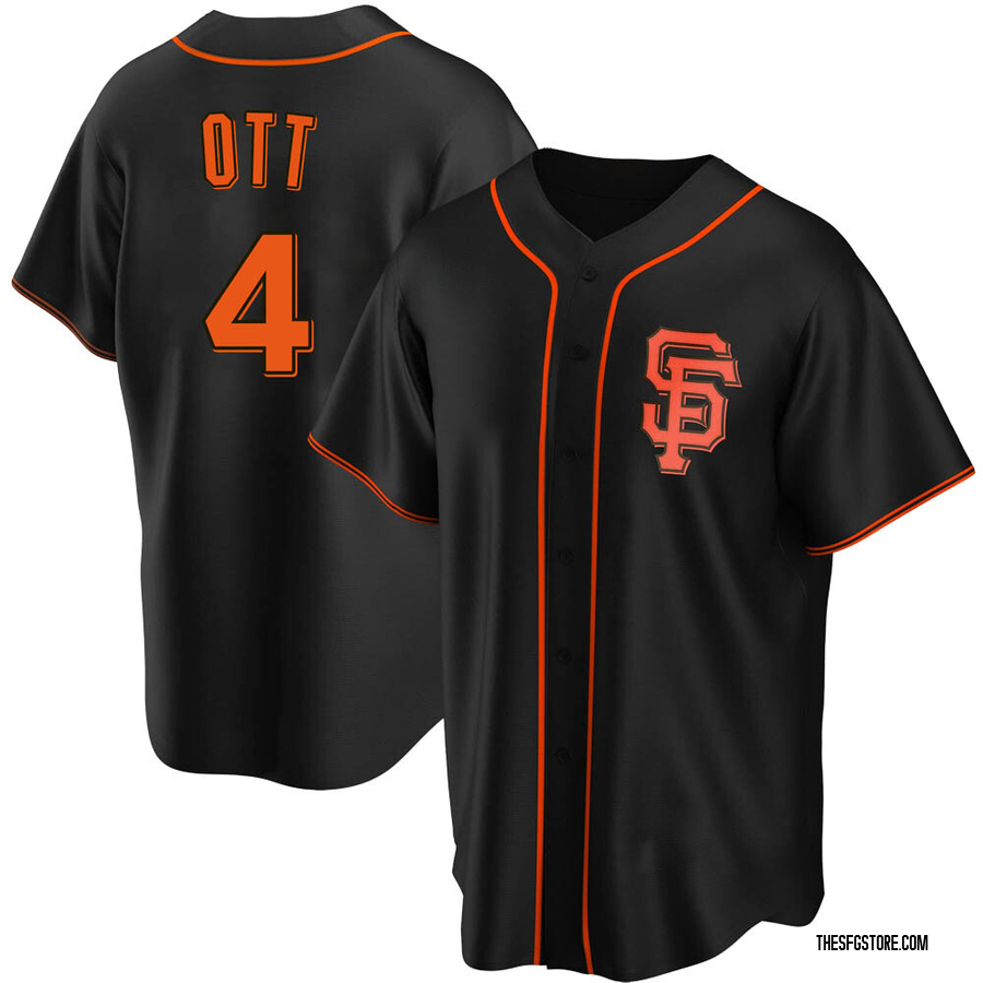 Black Replica Mel Ott Men's San Francisco Giants Alternate Jersey