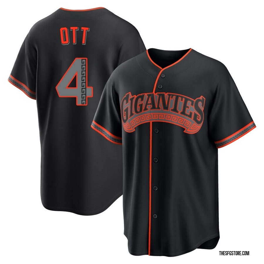 Black Replica Mel Ott Youth San Francisco Giants Alternate Jersey