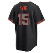 Black Replica Mike Ivie Men's San Francisco Giants Alternate Jersey