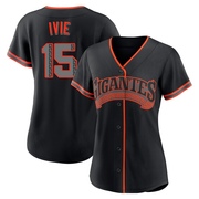 Black Replica Mike Ivie Women's San Francisco Giants Alternate Jersey