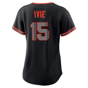Black Replica Mike Ivie Women's San Francisco Giants Alternate Jersey