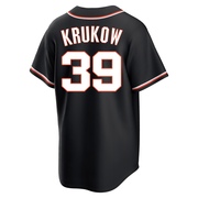 Black Replica Mike Krukow Men's San Francisco Giants Fashion Out Jersey