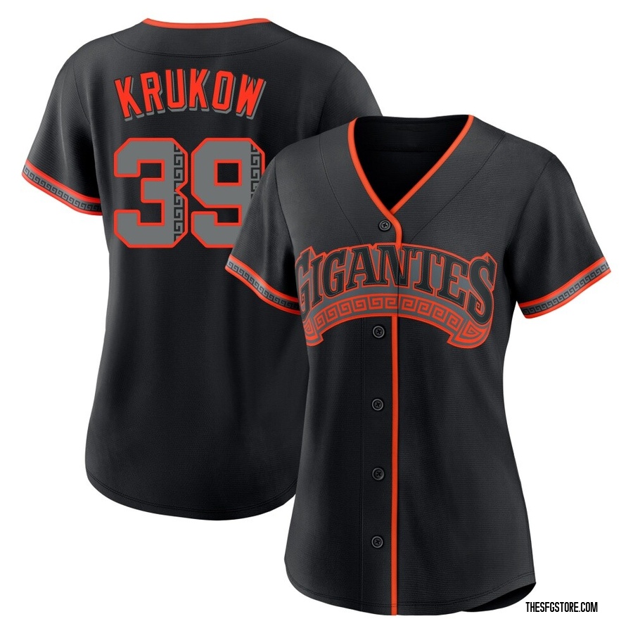 Black Replica Mike Krukow Women's San Francisco Giants Alternate Jersey