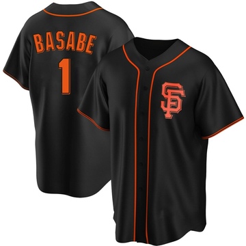 Black Replica Osleivis Basabe Men's San Francisco Giants Alternate Jersey