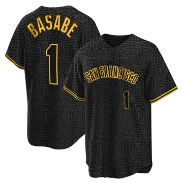 Black Replica Osleivis Basabe Men's San Francisco Giants Snake Skin City Jersey