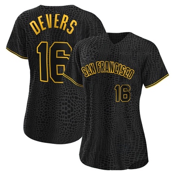 Black Replica Rafael Devers Women's San Francisco Giants Snake Skin City Jersey