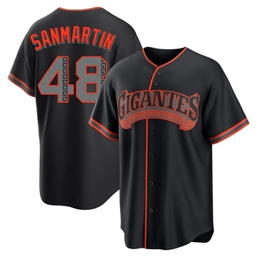Black Replica Reiver Sanmartin Men's San Francisco Giants Alternate Jersey
