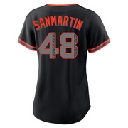 Black Replica Reiver Sanmartin Women's San Francisco Giants Alternate Jersey