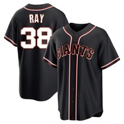 Black Replica Robbie Ray Men's San Francisco Giants Fashion Out Jersey