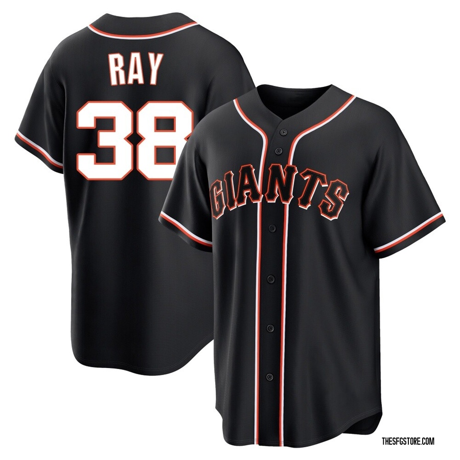 Black Replica Robbie Ray Men's San Francisco Giants Fashion Out Jersey