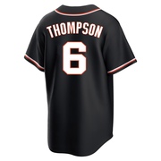 Black Replica Robby Thompson Men's San Francisco Giants Fashion Out Jersey