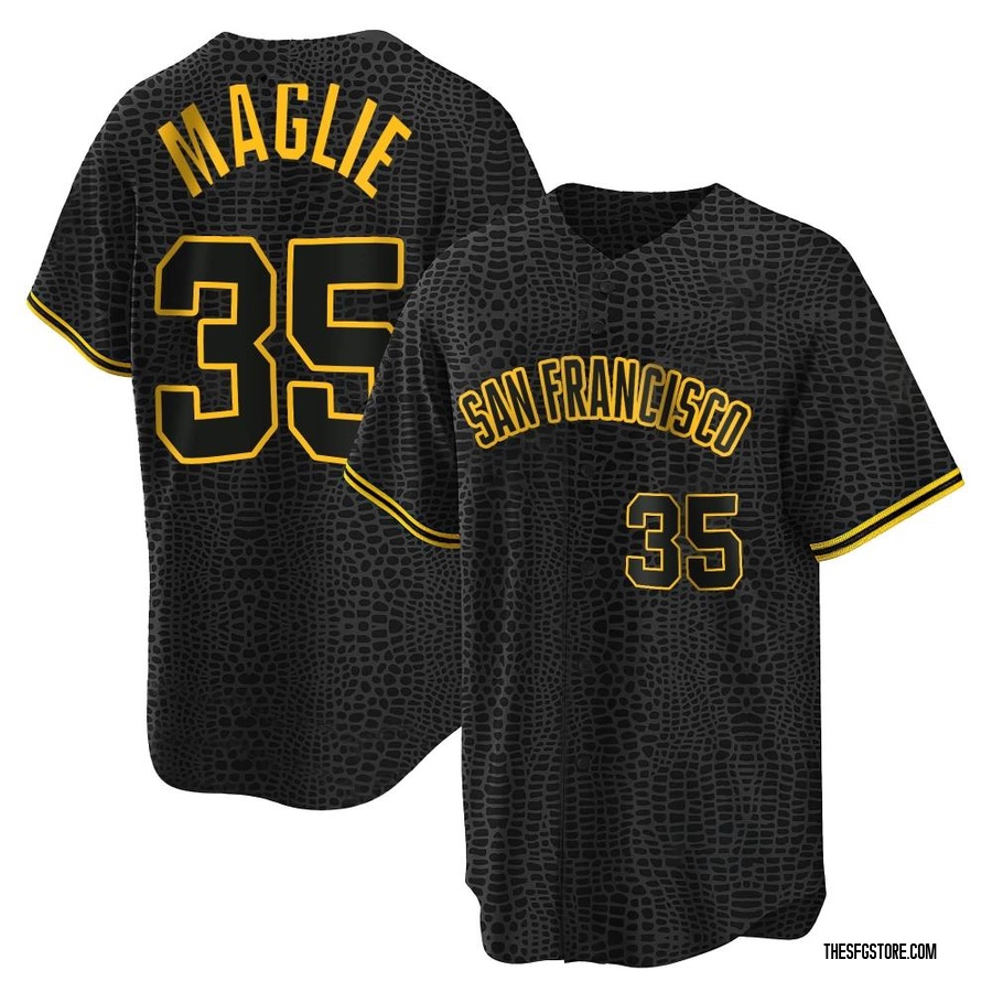 Black Replica Sal Maglie Men's San Francisco Giants Snake Skin City Jersey