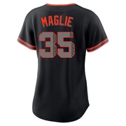 Black Replica Sal Maglie Women's San Francisco Giants Alternate Jersey