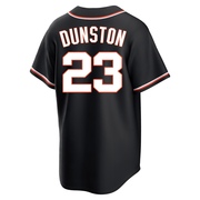 Black Replica Shawon Dunston Men's San Francisco Giants Fashion Out Jersey