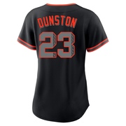 Black Replica Shawon Dunston Women's San Francisco Giants Alternate Jersey