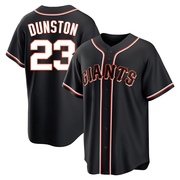 Black Replica Shawon Dunston Youth San Francisco Giants Fashion Out Jersey