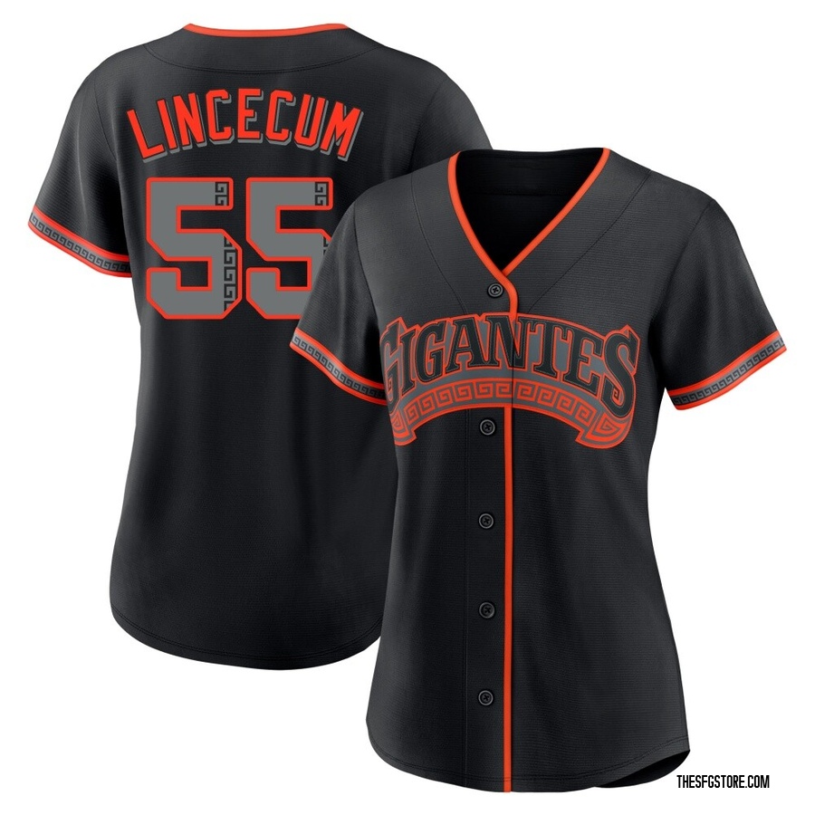 Black Replica Tim Lincecum Women's San Francisco Giants Alternate Jersey