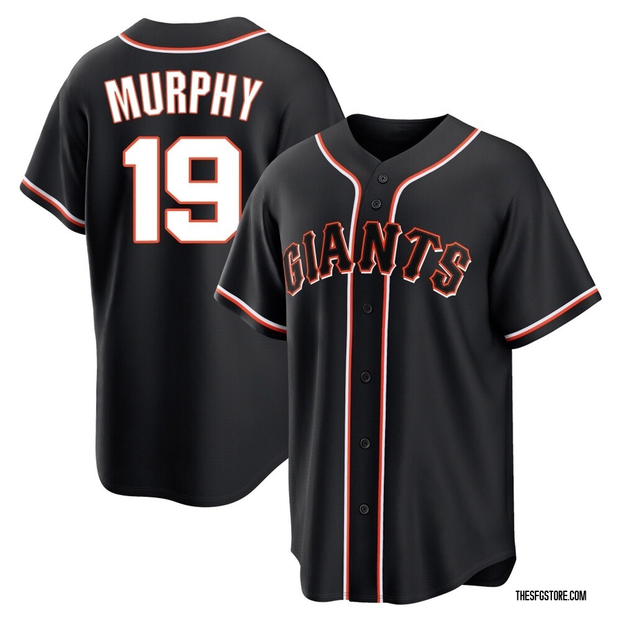 Black Replica Tom Murphy Men's San Francisco Giants Fashion Out Jersey