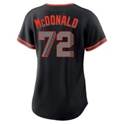 Black Replica Trevor McDonald Women's San Francisco Giants Alternate Jersey