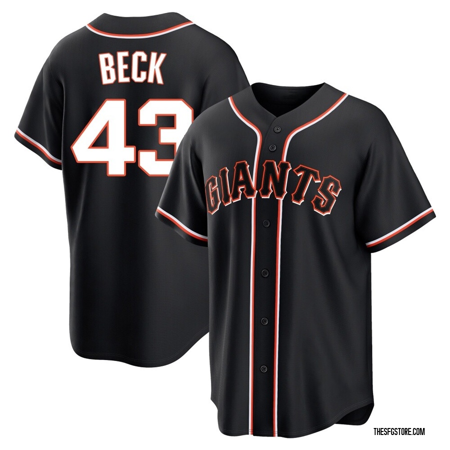 Black Replica Tristan Beck Youth San Francisco Giants Fashion Out Jersey