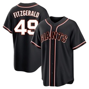 Black Replica Tyler Fitzgerald Men's San Francisco Giants Fashion Out Jersey