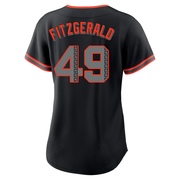 Black Replica Tyler Fitzgerald Women's San Francisco Giants Alternate Jersey
