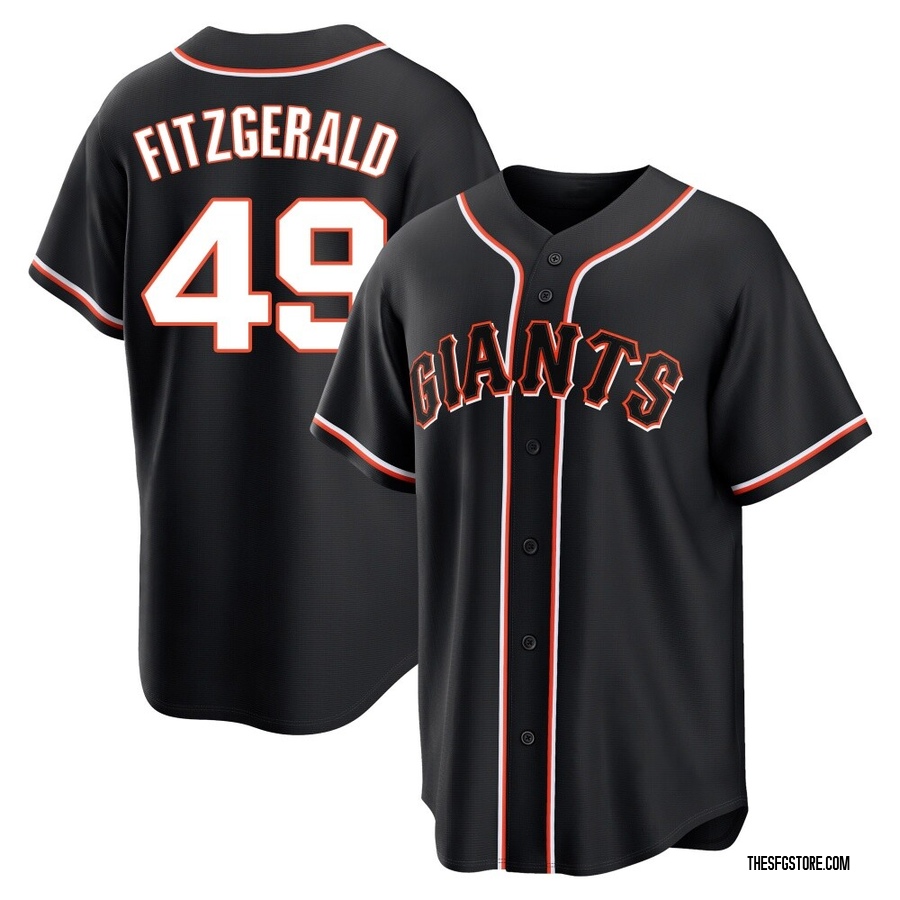 Black Replica Tyler Fitzgerald Youth San Francisco Giants Fashion Out Jersey