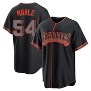Black Replica Tyler Mahle Men's San Francisco Giants Alternate Jersey