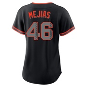 Black Replica Ubert Mejias Women's San Francisco Giants Alternate Jersey
