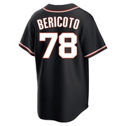 Black Replica Victor Bericoto Men's San Francisco Giants Fashion Out Jersey