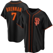 Black Replica Will Brennan Men's San Francisco Giants Alternate Jersey