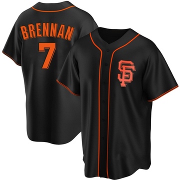 Black Replica Will Brennan Men's San Francisco Giants Alternate Jersey