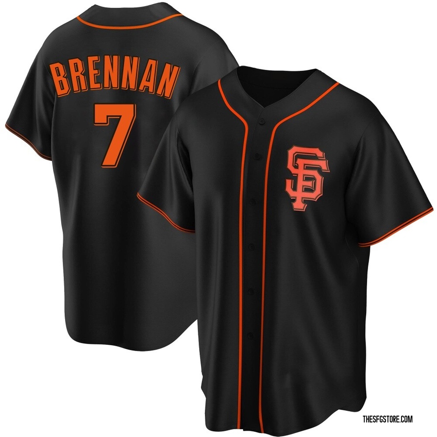Black Replica Will Brennan Men's San Francisco Giants Alternate Jersey
