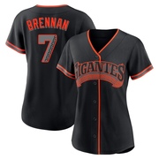 Black Replica Will Brennan Women's San Francisco Giants Alternate Jersey