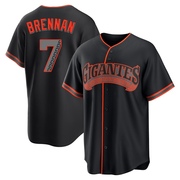 Black Replica Will Brennan Youth San Francisco Giants Alternate Jersey