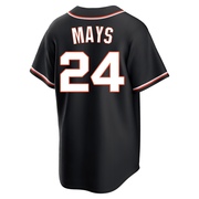 Black Replica Willie Mays Men's San Francisco Giants Fashion Out Jersey