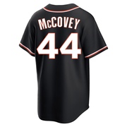Black Replica Willie McCovey Men's San Francisco Giants Fashion Out Jersey
