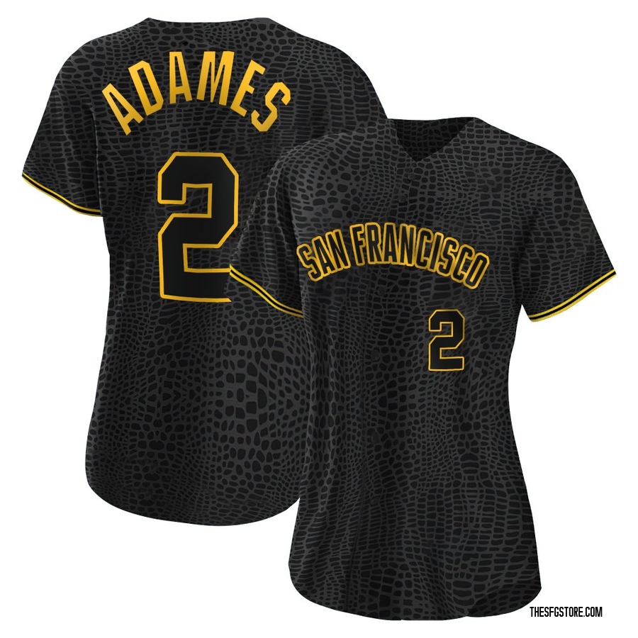 Black Replica Willy Adames Women's San Francisco Giants Snake Skin City Jersey