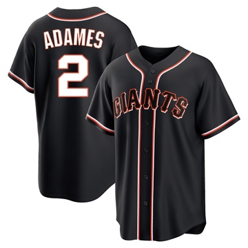 Black Replica Willy Adames Youth San Francisco Giants Fashion Out Jersey