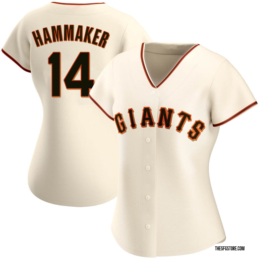 Cream Authentic Atlee Hammaker Women's San Francisco Giants Home Jersey