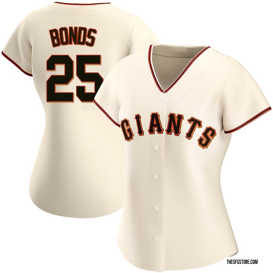 Cream Authentic Barry Bonds Women's San Francisco Giants Home Jersey