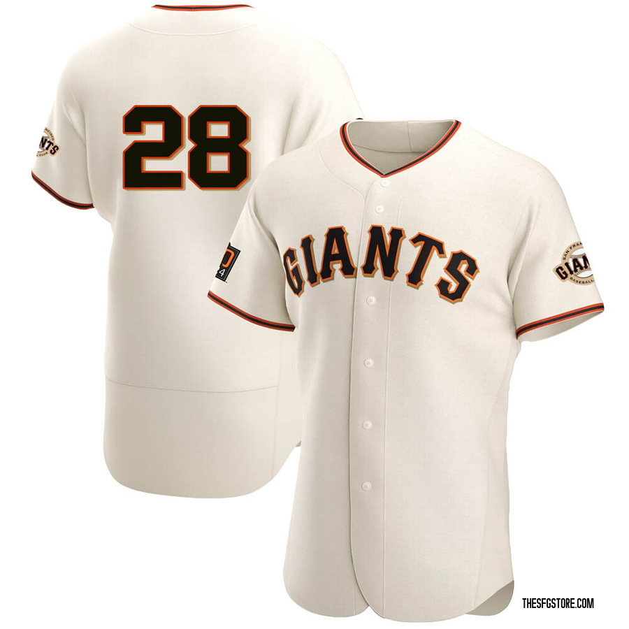 Cream Authentic Buster Posey Men's San Francisco Giants Home Jersey