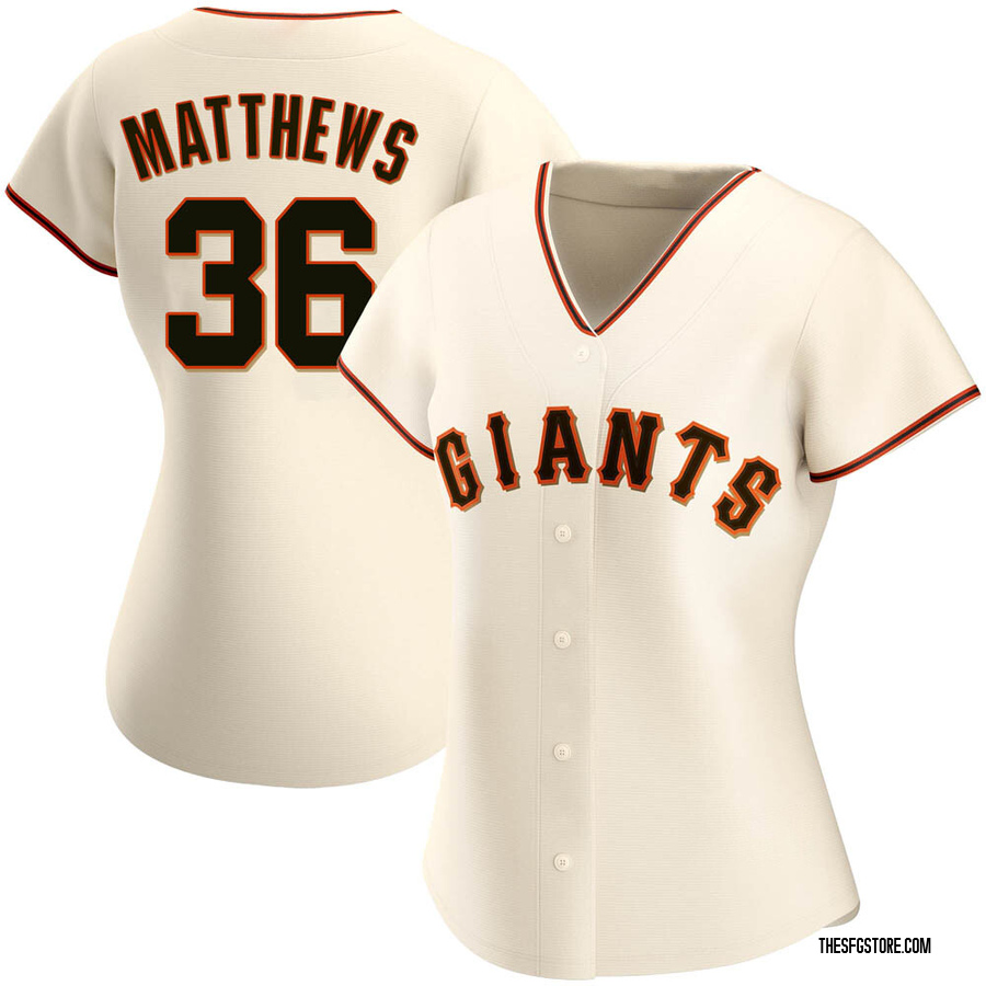 Cream Authentic Gary Matthews Women's San Francisco Giants Home Jersey