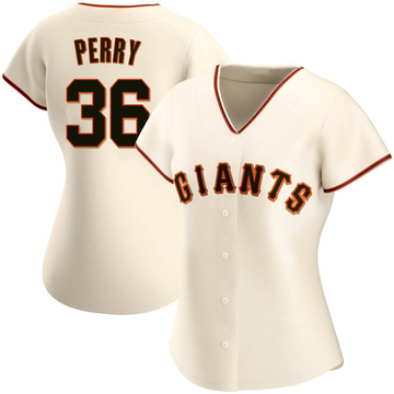 Cream Authentic Gaylord Perry Women's San Francisco Giants Home Jersey