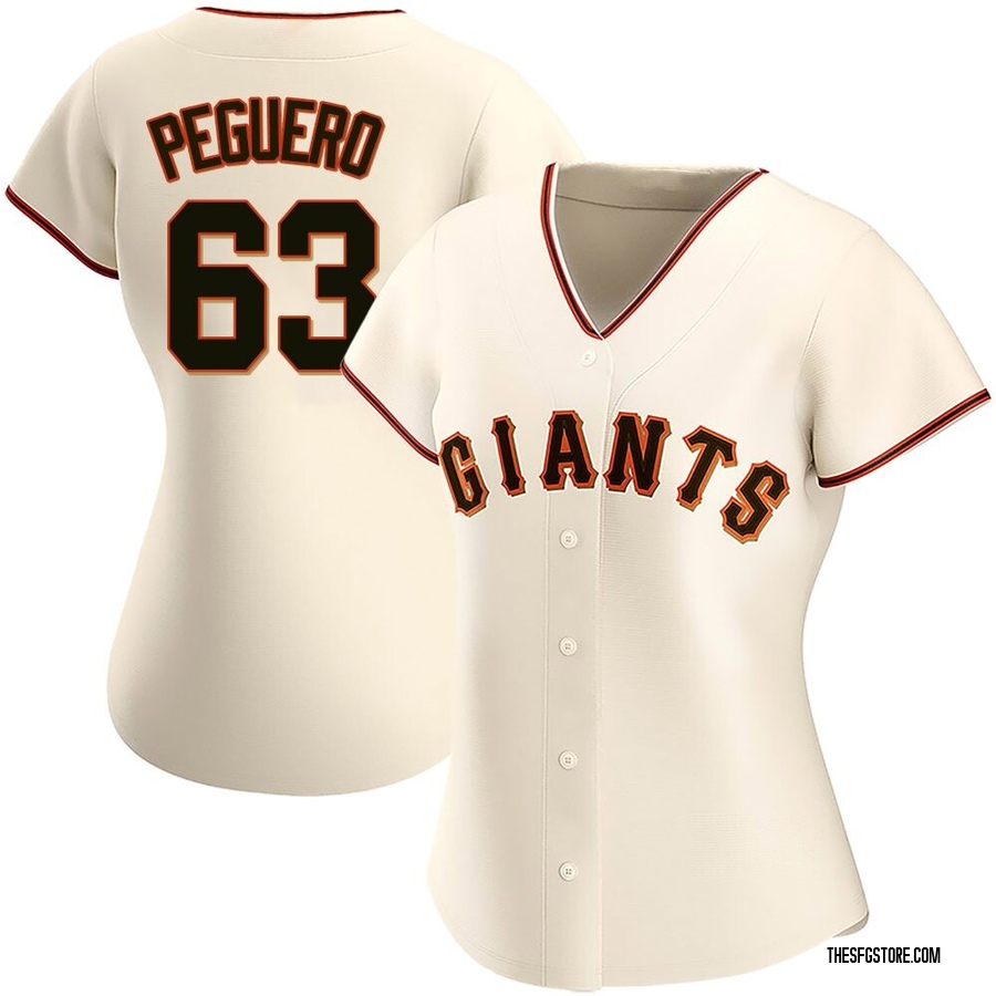 Cream Authentic Joel Peguero Women's San Francisco Giants Home Jersey