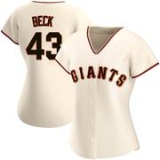 Cream Authentic Tristan Beck Women's San Francisco Giants Home Jersey