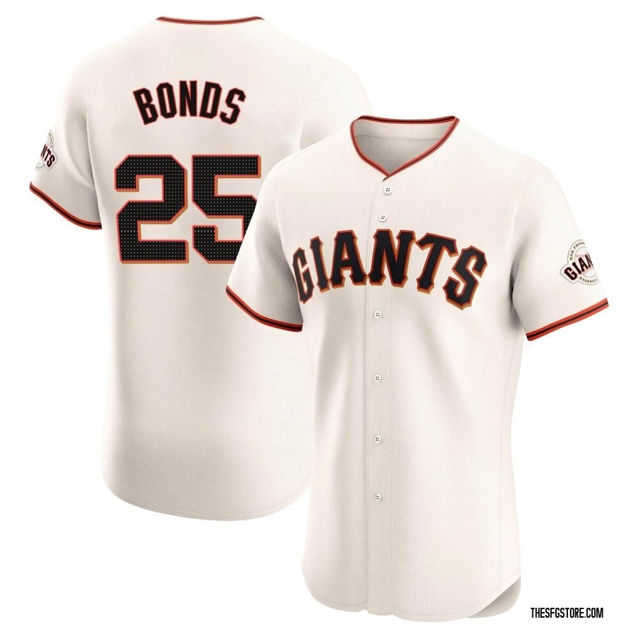 Cream Elite Barry Bonds Men's San Francisco Giants Home Jersey